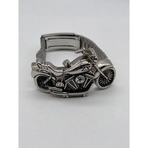 VINTAGE ZZYZX MOTORCYCLE WRISTWATCH Adjustable Stainless Steel  BAND New Battery